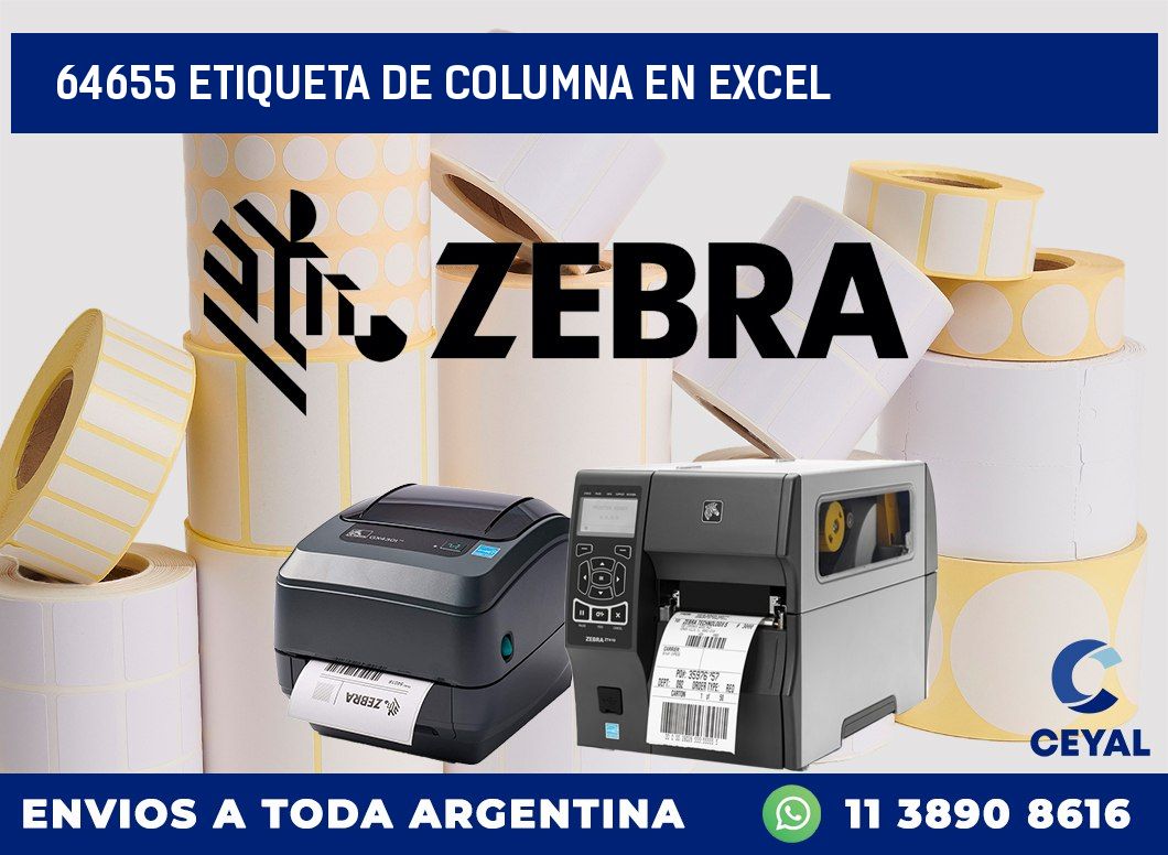 64655 Etiqueta de columna en Excel