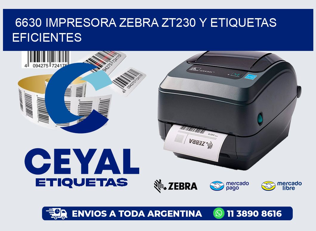 6630 Impresora Zebra ZT230 y Etiquetas Eficientes