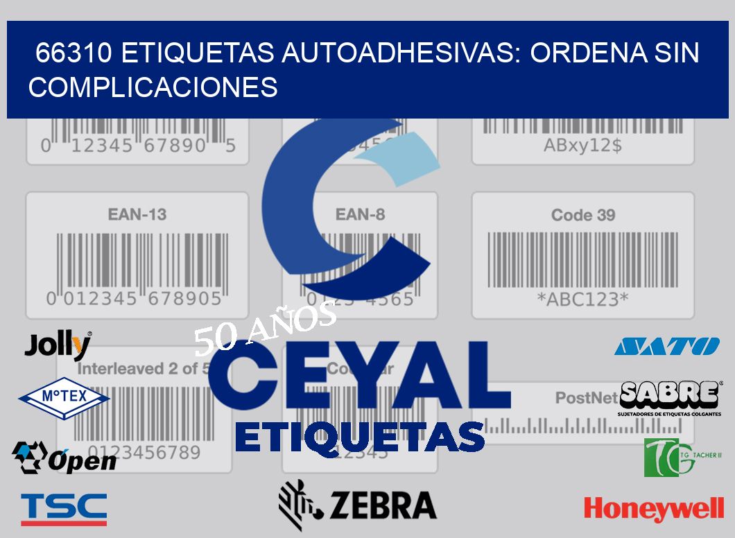 66310 Etiquetas Autoadhesivas: Ordena sin Complicaciones