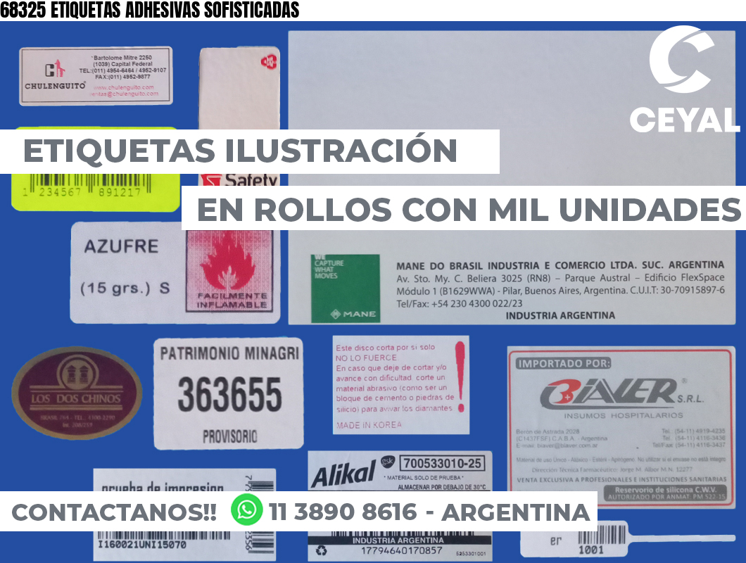 68325 ETIQUETAS ADHESIVAS SOFISTICADAS