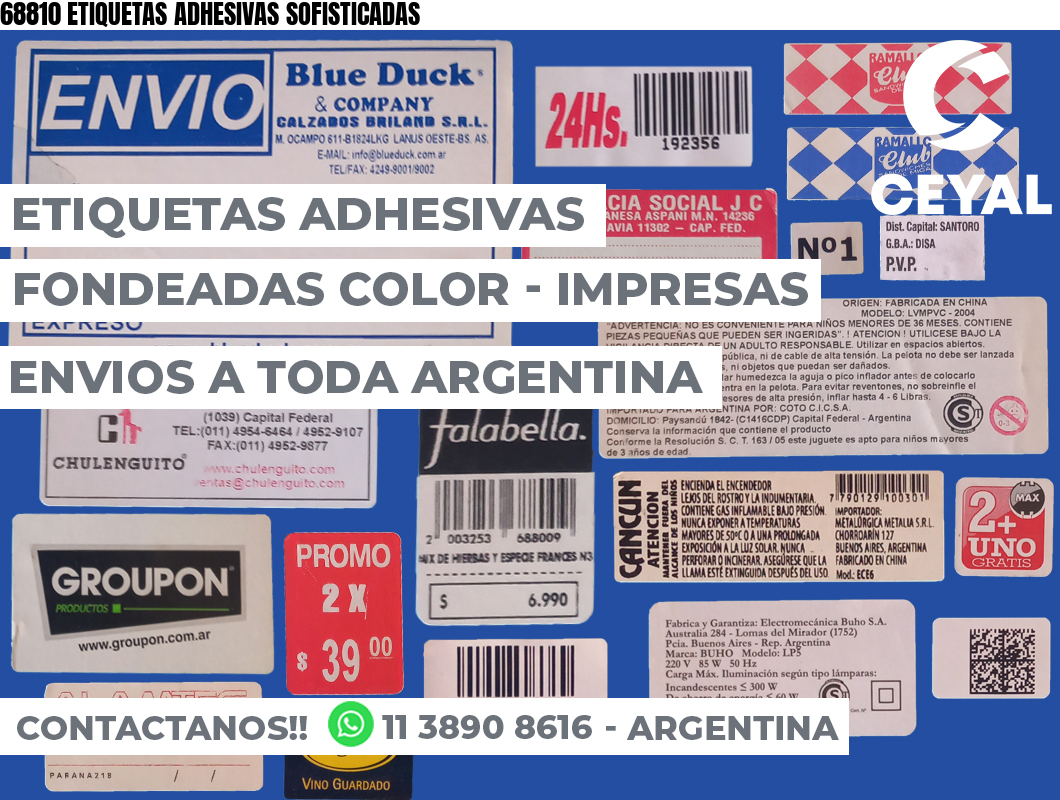 68810 ETIQUETAS ADHESIVAS SOFISTICADAS