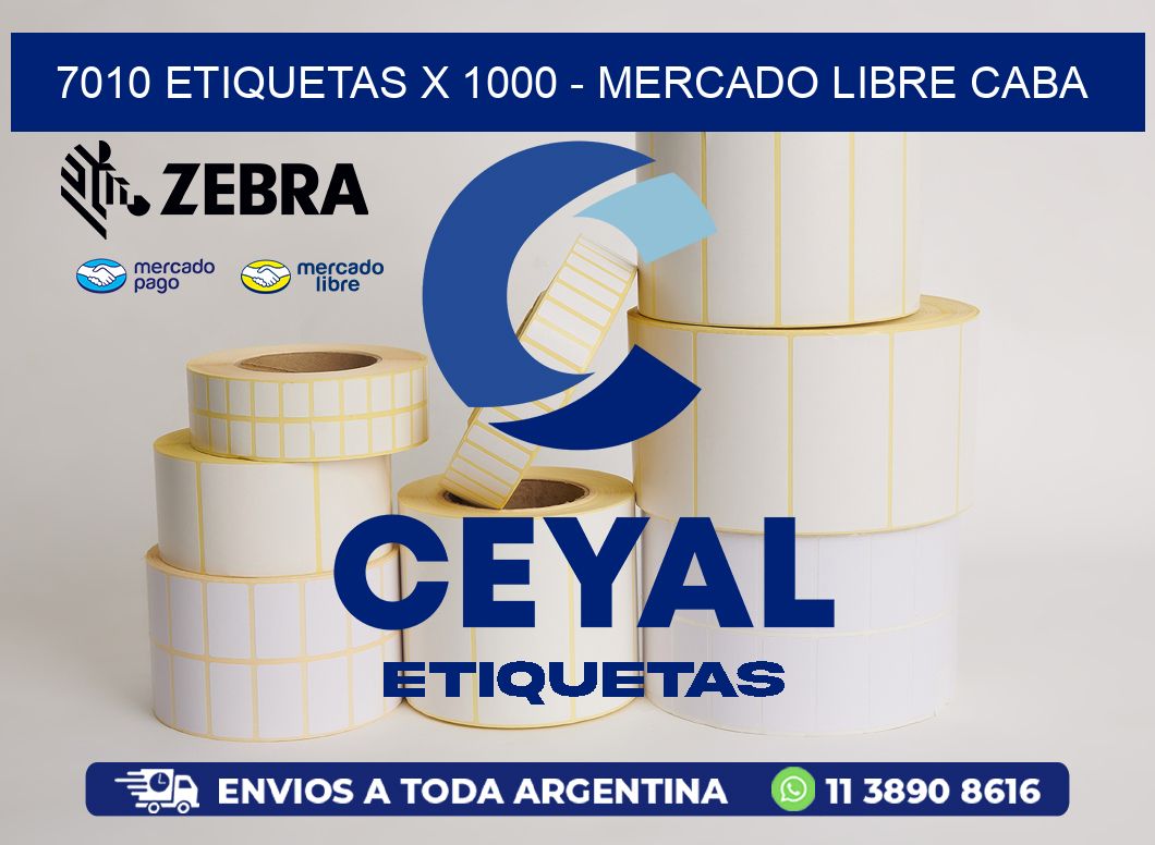 7010 ETIQUETAS X 1000 - MERCADO LIBRE CABA