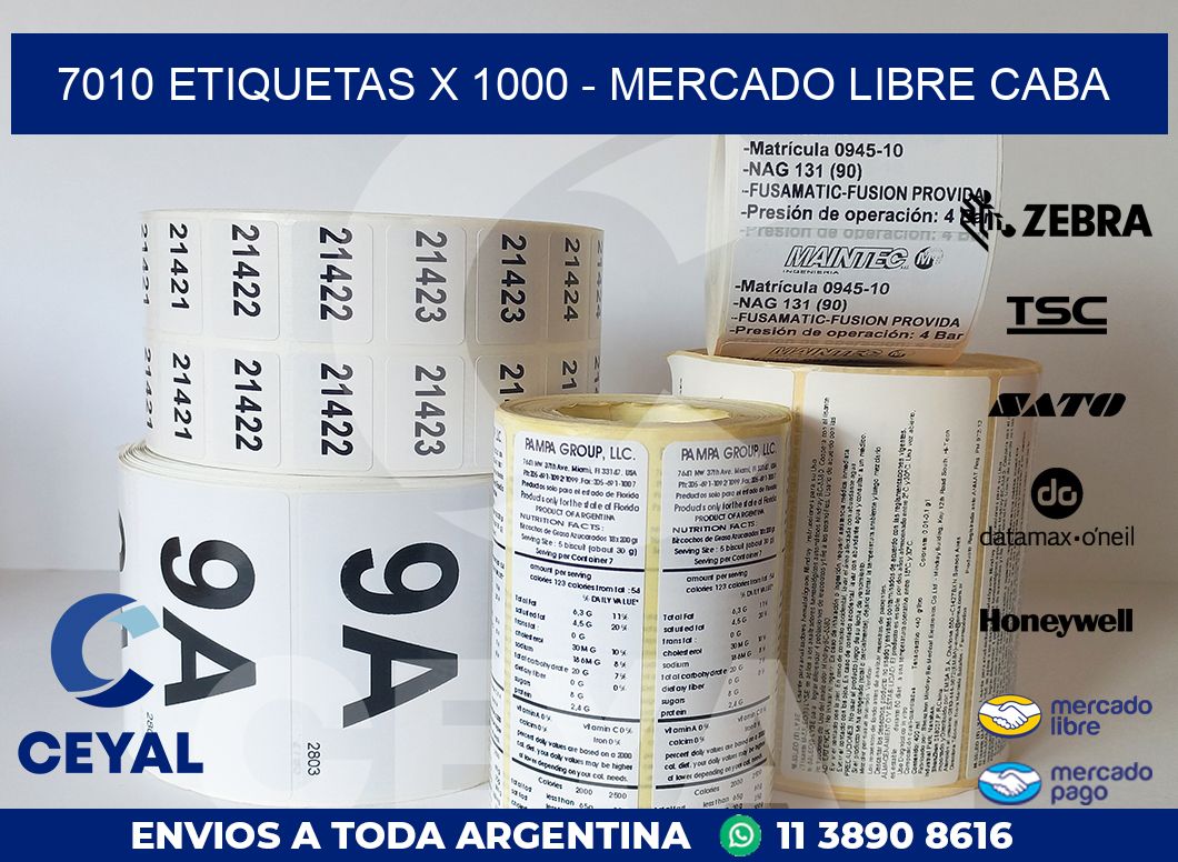 7010 ETIQUETAS X 1000 – MERCADO LIBRE CABA
