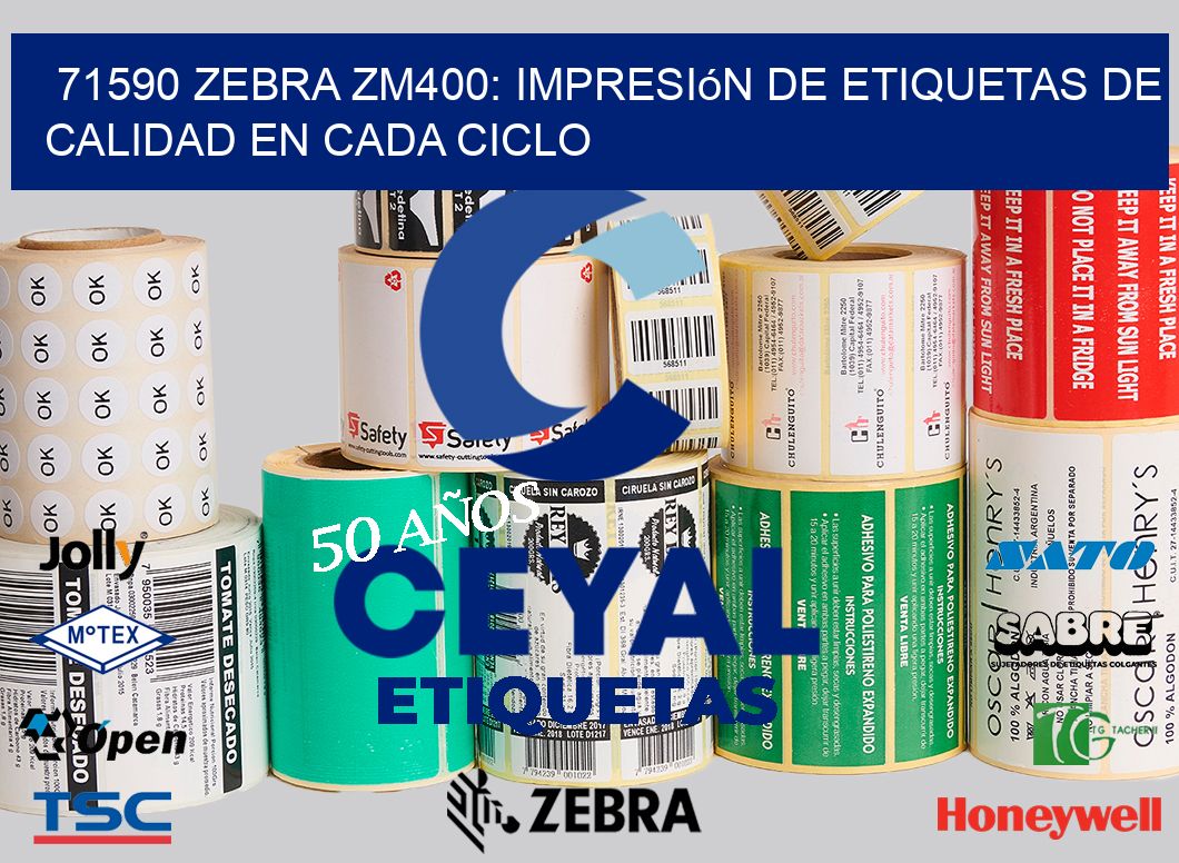 71590 Zebra ZM400: Impresión de Etiquetas de Calidad en Cada Ciclo