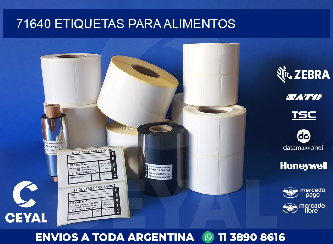 71640 ETIQUETAS PARA ALIMENTOS