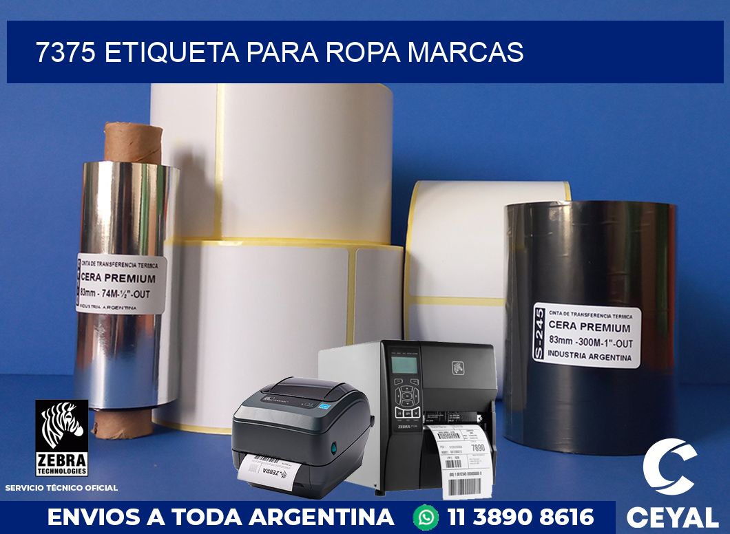 7375 ETIQUETA PARA ROPA MARCAS