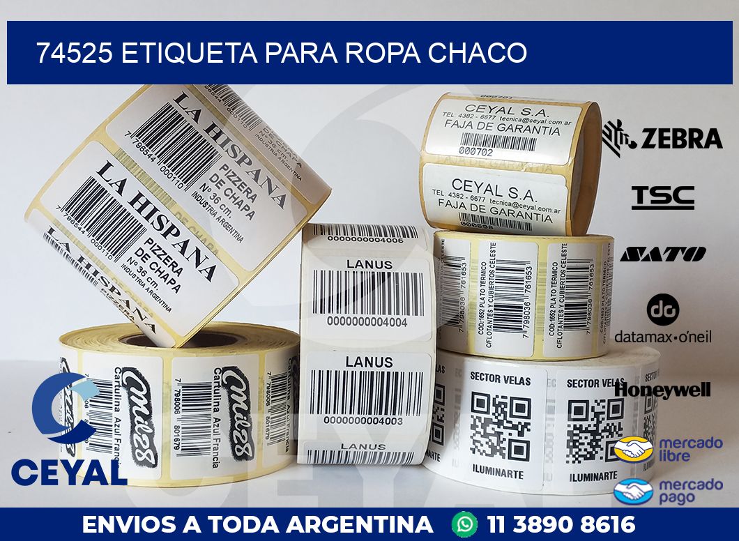 74525 ETIQUETA PARA ROPA CHACO