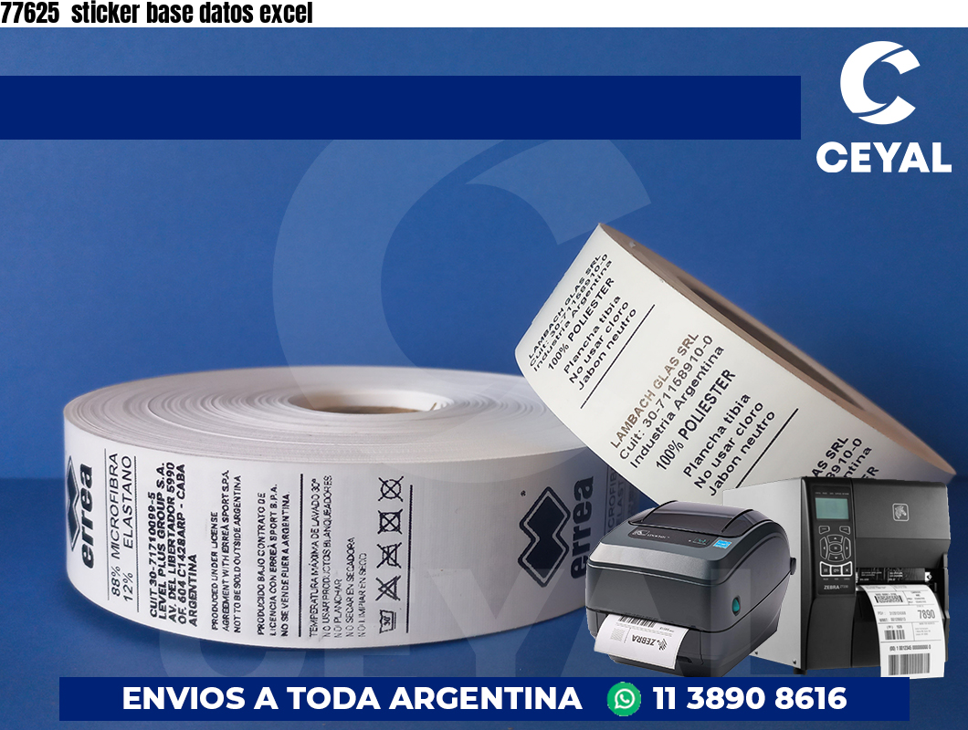 77625 sticker base datos excel