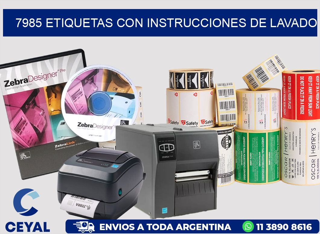 7985 ETIQUETAS CON INSTRUCCIONES DE LAVADO