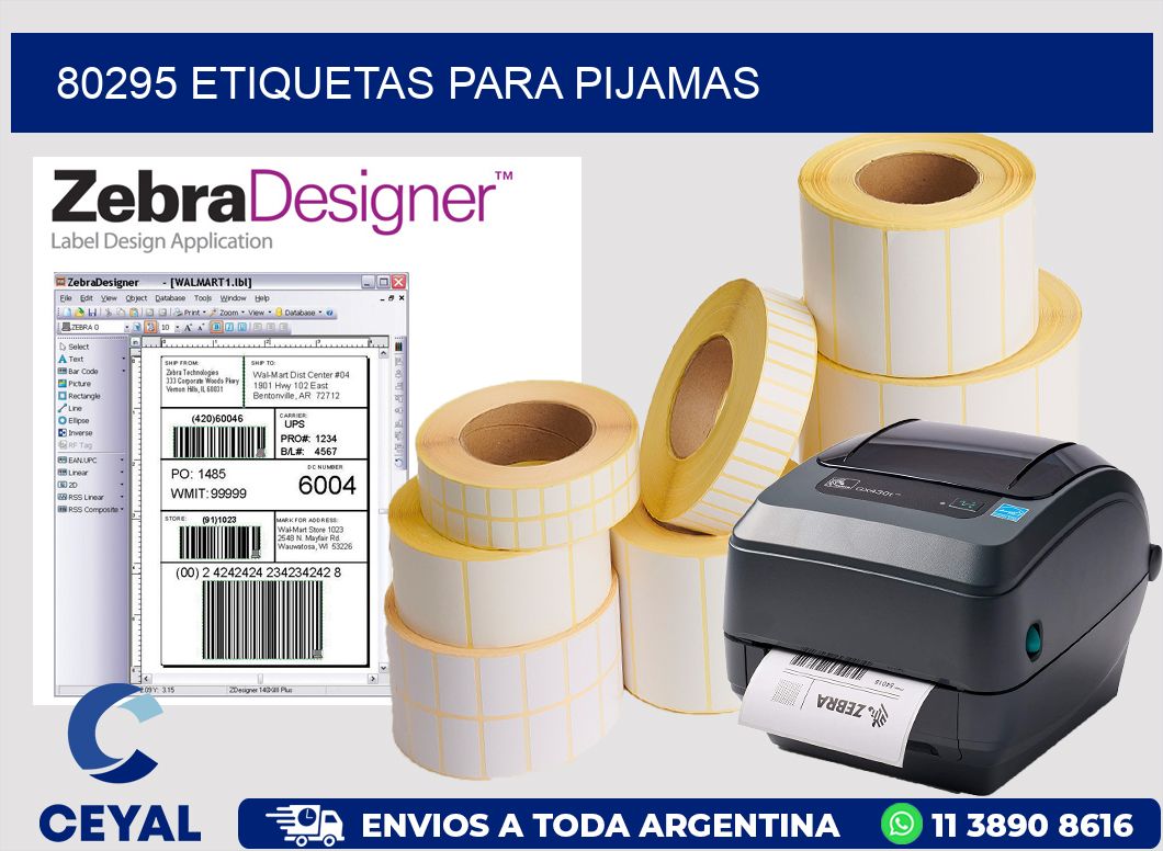 80295 ETIQUETAS PARA PIJAMAS