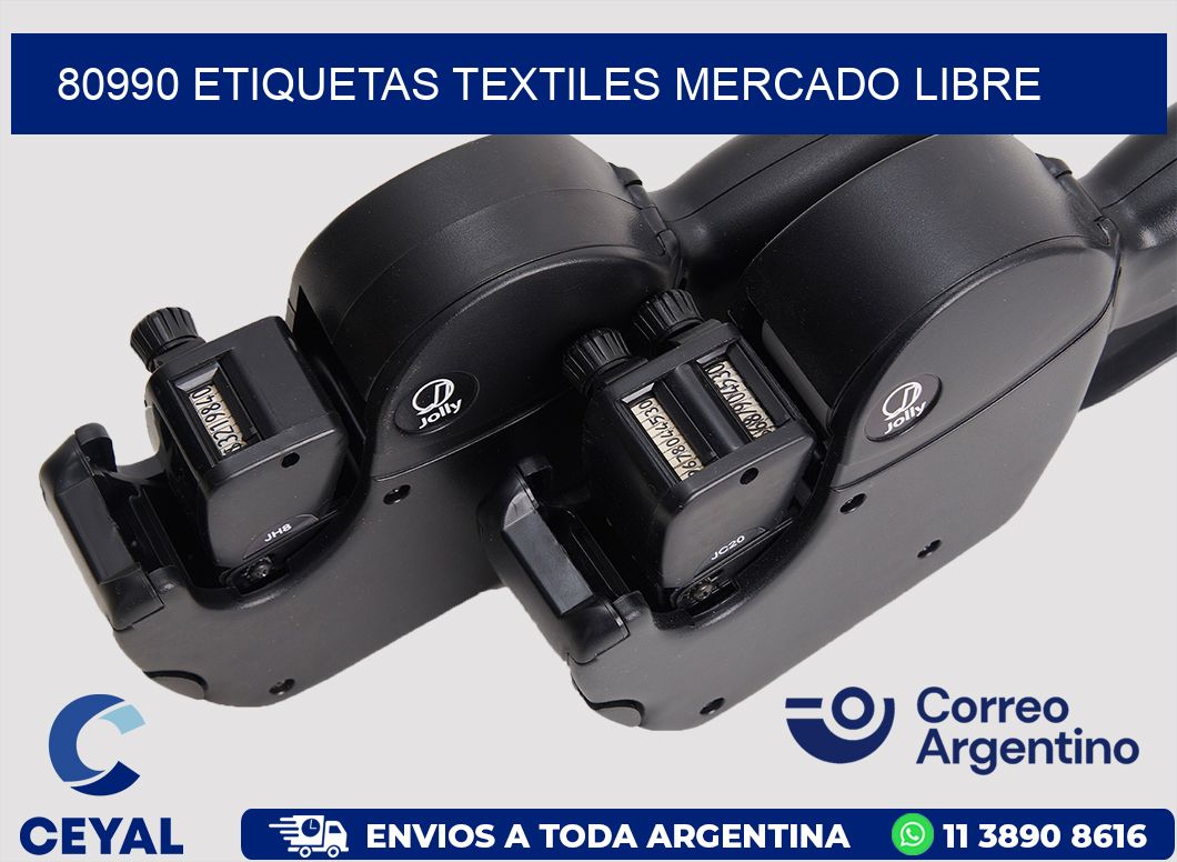 80990 ETIQUETAS TEXTILES MERCADO LIBRE