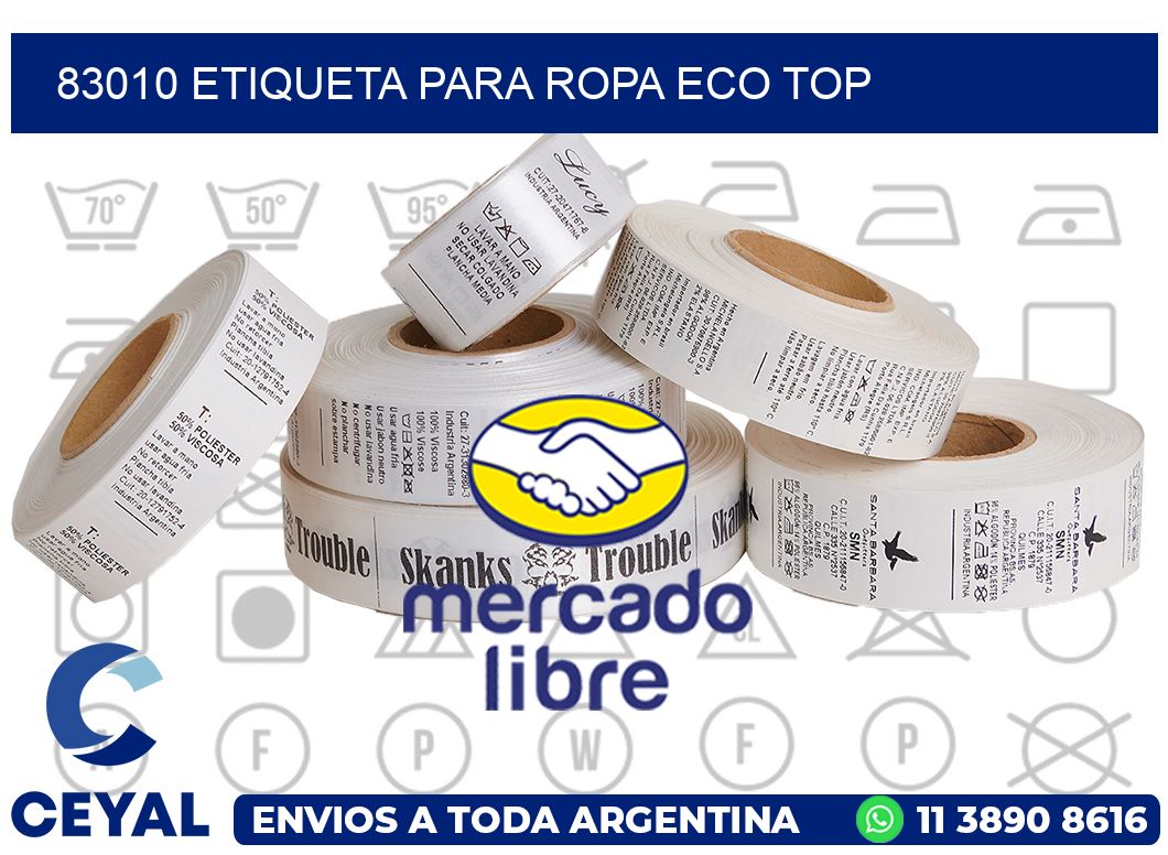 83010 ETIQUETA PARA ROPA ECO TOP