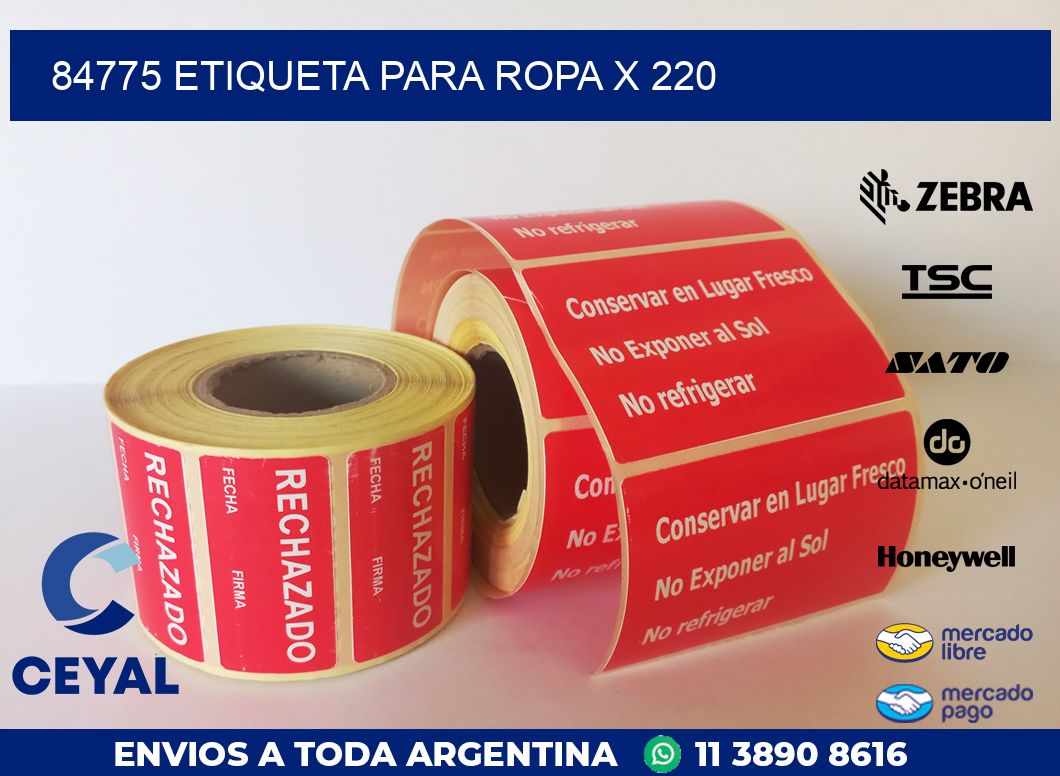 84775 ETIQUETA PARA ROPA X 220
