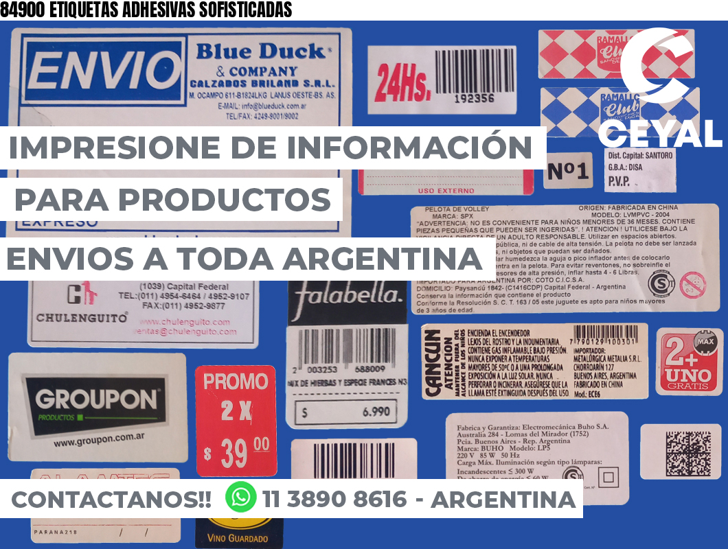 84900 ETIQUETAS ADHESIVAS SOFISTICADAS