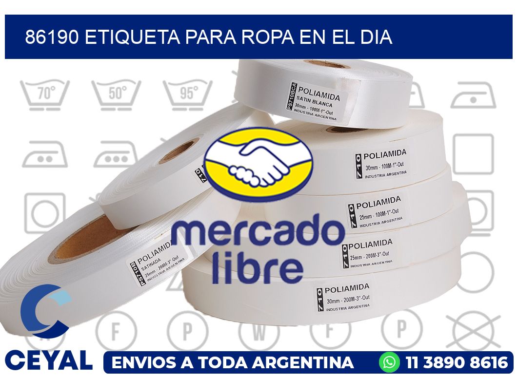 86190 ETIQUETA PARA ROPA EN EL DIA