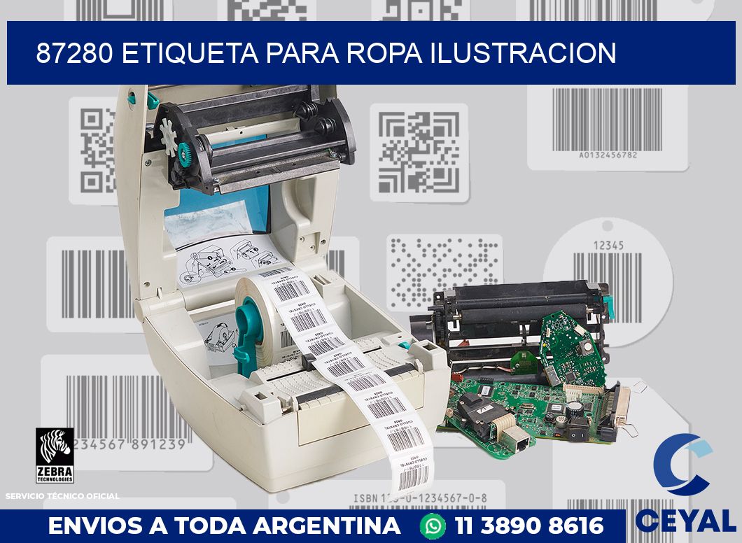 87280 ETIQUETA PARA ROPA ILUSTRACION