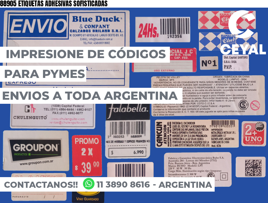 88905 ETIQUETAS ADHESIVAS SOFISTICADAS