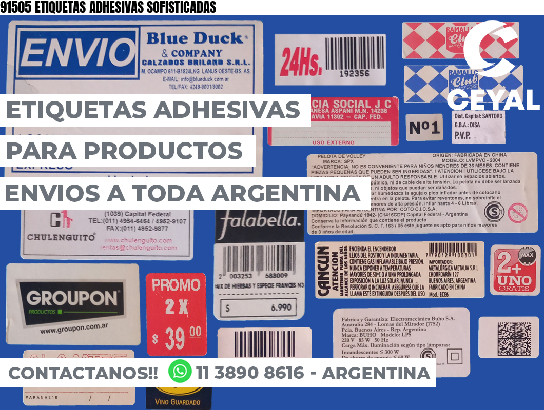 91505 ETIQUETAS ADHESIVAS SOFISTICADAS