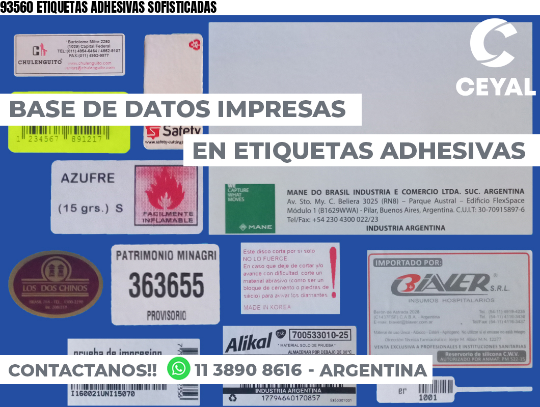 93560 ETIQUETAS ADHESIVAS SOFISTICADAS