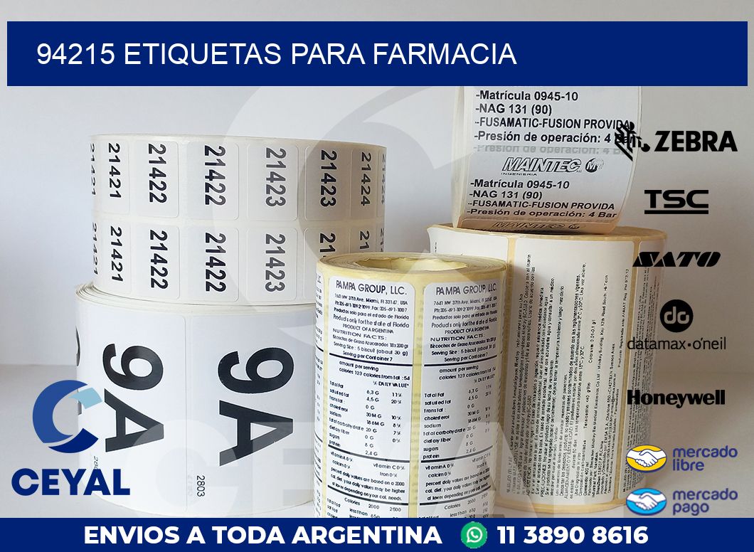 94215 ETIQUETAS PARA FARMACIA