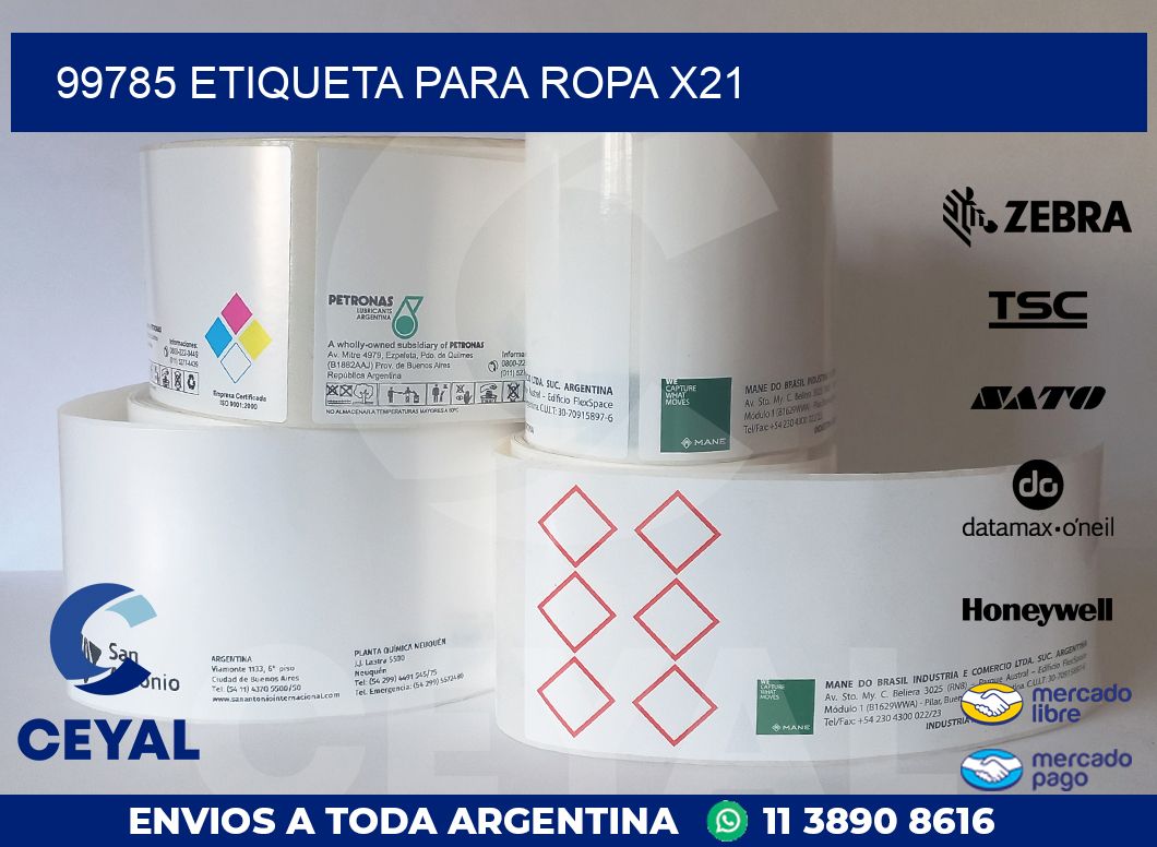 99785 ETIQUETA PARA ROPA X21