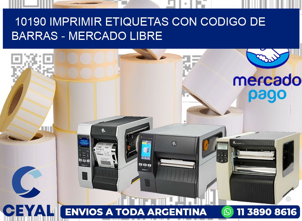 10190 IMPRIMIR ETIQUETAS CON CODIGO DE BARRAS - MERCADO LIBRE