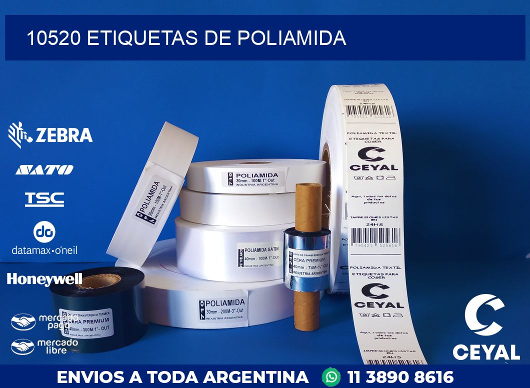 10520 ETIQUETAS DE POLIAMIDA