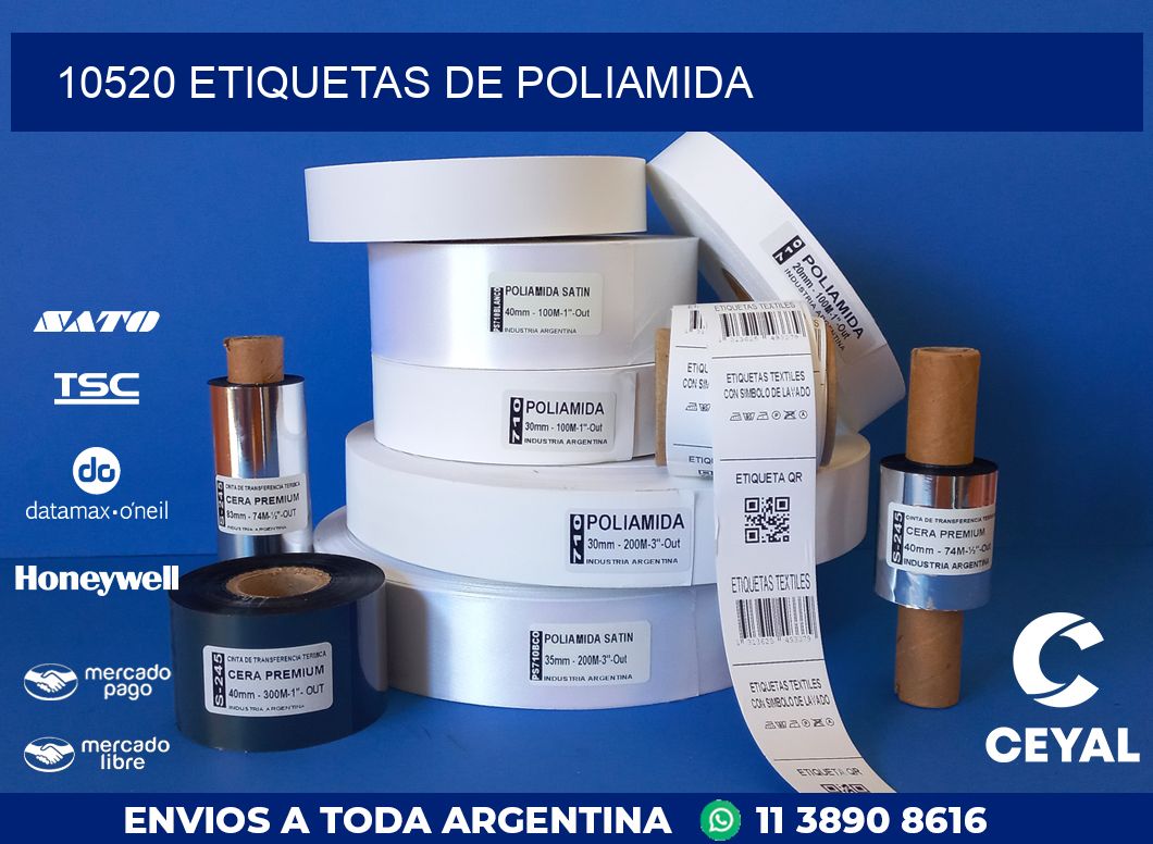 10520 ETIQUETAS DE POLIAMIDA
