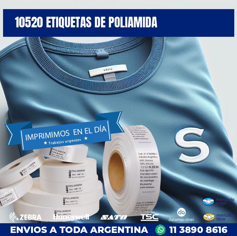 10520 ETIQUETAS DE POLIAMIDA