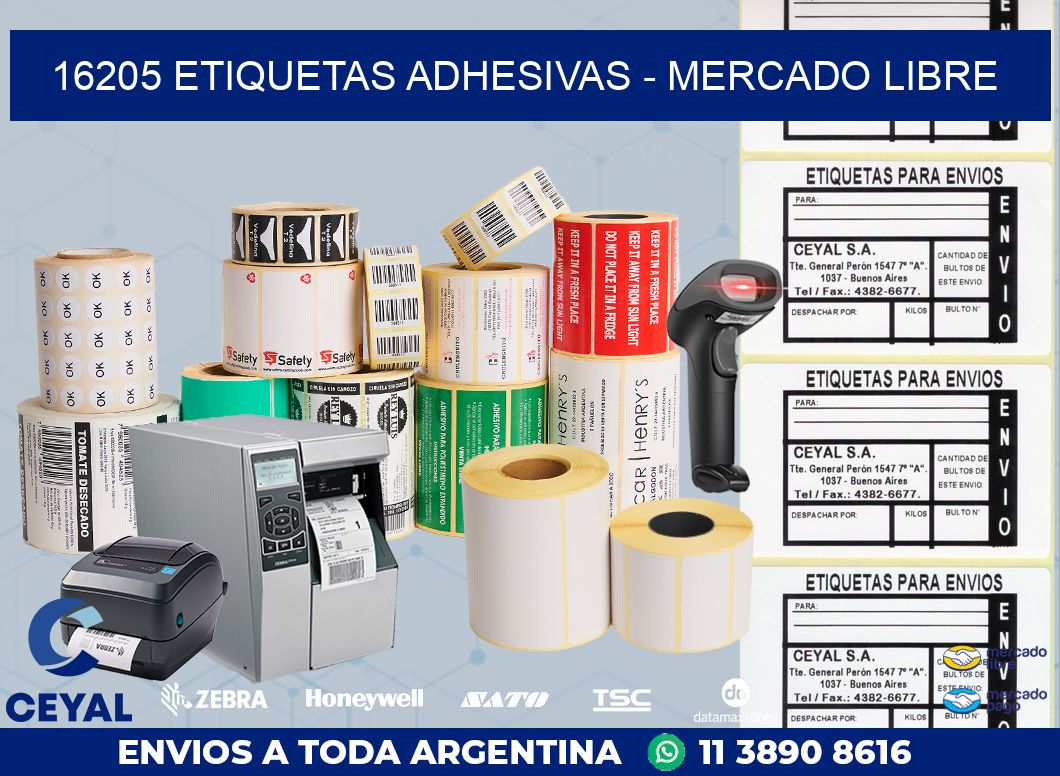16205 ETIQUETAS ADHESIVAS - MERCADO LIBRE