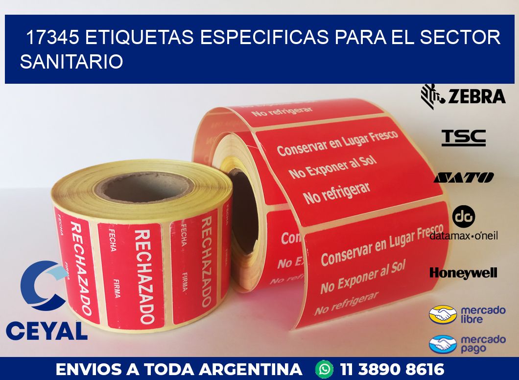 17345 ETIQUETAS ESPECIFICAS PARA EL SECTOR SANITARIO