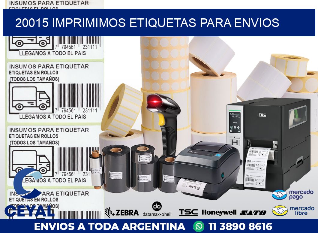 20015 IMPRIMIMOS ETIQUETAS PARA ENVIOS