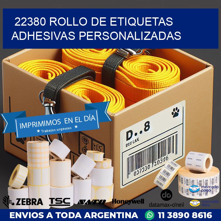 22380 ROLLO DE ETIQUETAS ADHESIVAS PERSONALIZADAS