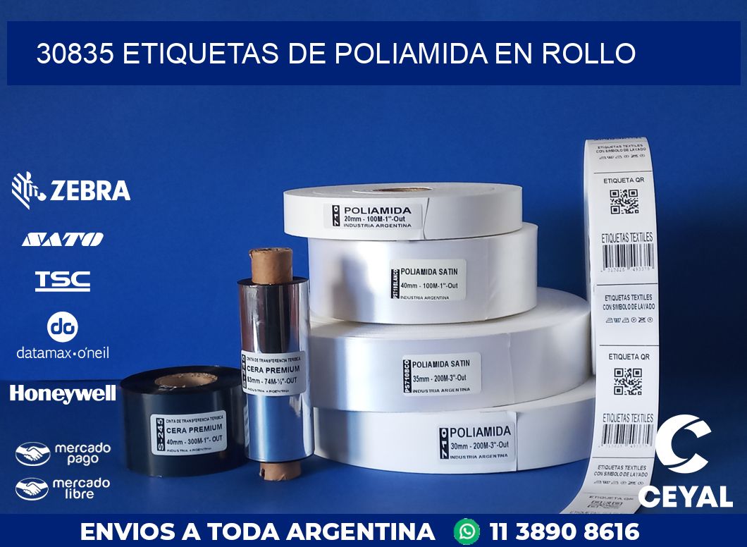 30835 ETIQUETAS DE POLIAMIDA EN ROLLO