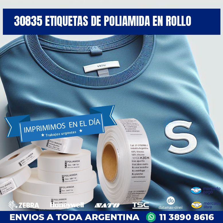 30835 ETIQUETAS DE POLIAMIDA EN ROLLO