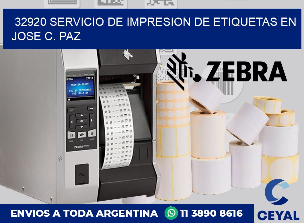 32920 SERVICIO DE IMPRESION DE ETIQUETAS EN JOSE C. PAZ