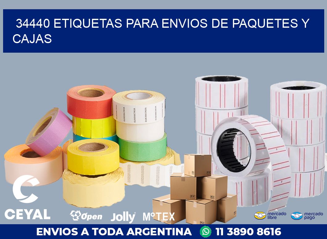 34440 ETIQUETAS PARA ENVIOS DE PAQUETES Y CAJAS