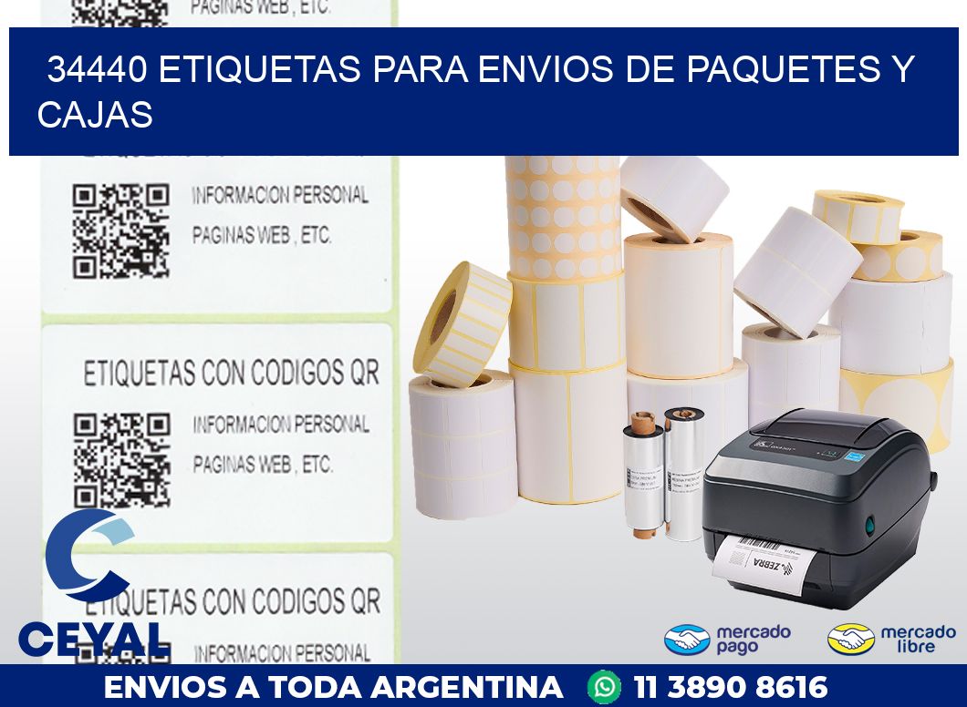 34440 ETIQUETAS PARA ENVIOS DE PAQUETES Y CAJAS