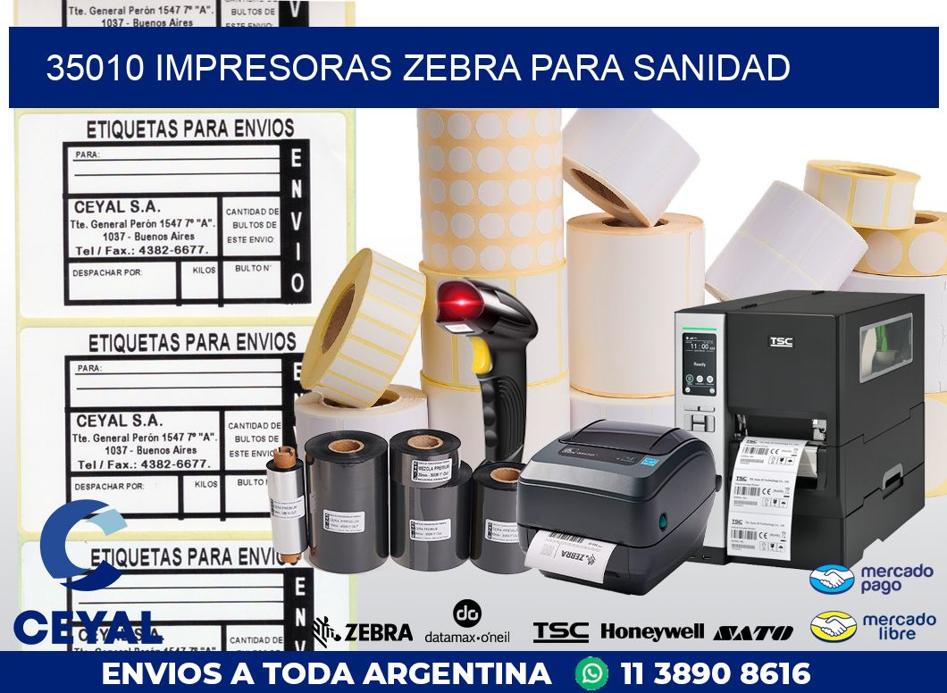 35010 IMPRESORAS ZEBRA PARA SANIDAD