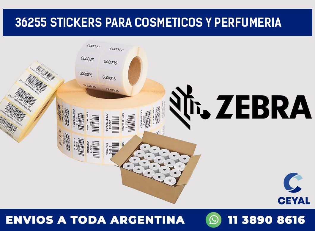 36255 STICKERS PARA COSMETICOS Y PERFUMERIA