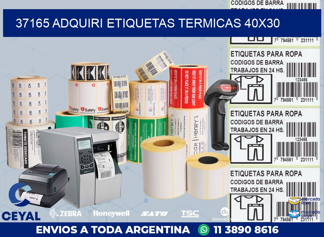 37165 ADQUIRI ETIQUETAS TERMICAS 40X30