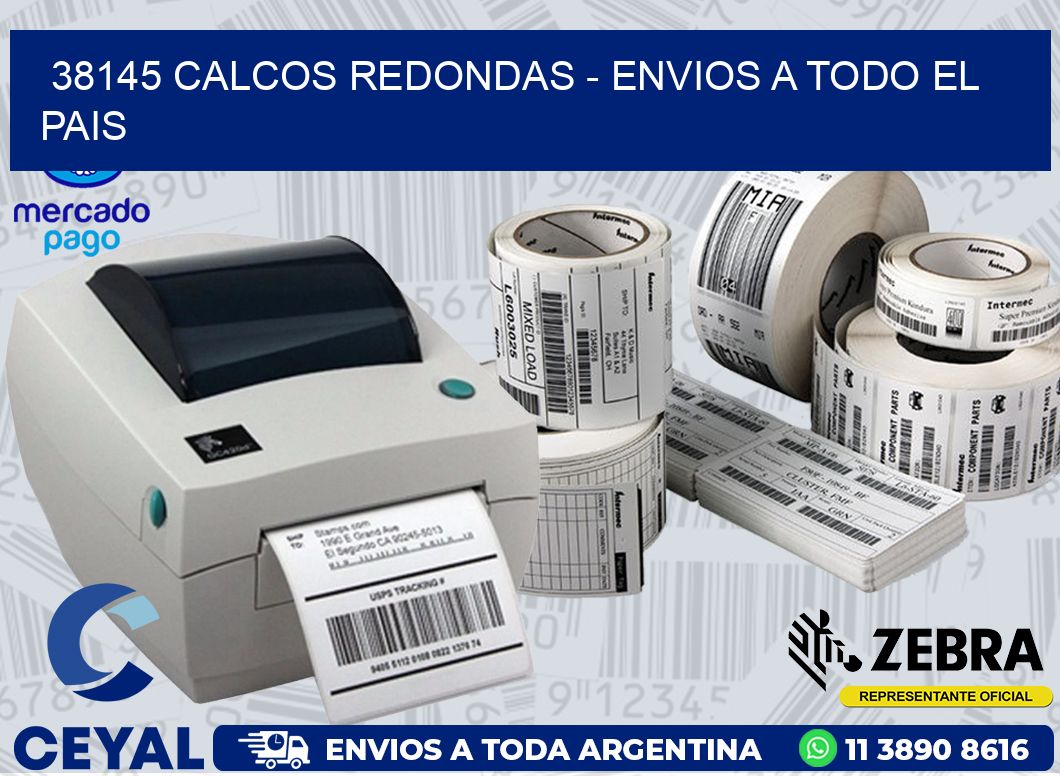 38145 CALCOS REDONDAS - ENVIOS A TODO EL PAIS