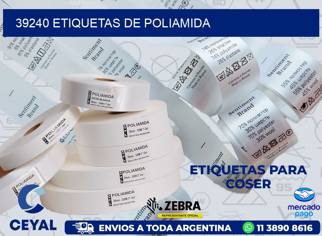 39240 ETIQUETAS DE POLIAMIDA