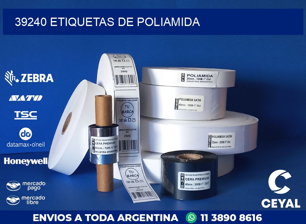 39240 ETIQUETAS DE POLIAMIDA