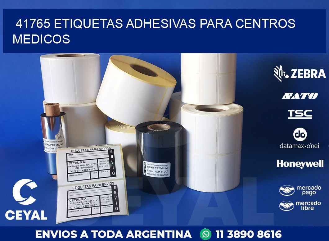 41765 ETIQUETAS ADHESIVAS PARA CENTROS MEDICOS