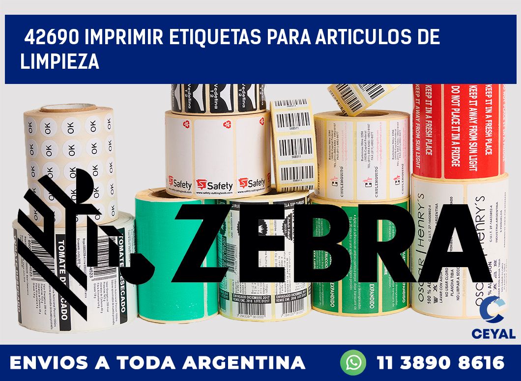 42690 IMPRIMIR ETIQUETAS PARA ARTICULOS DE LIMPIEZA