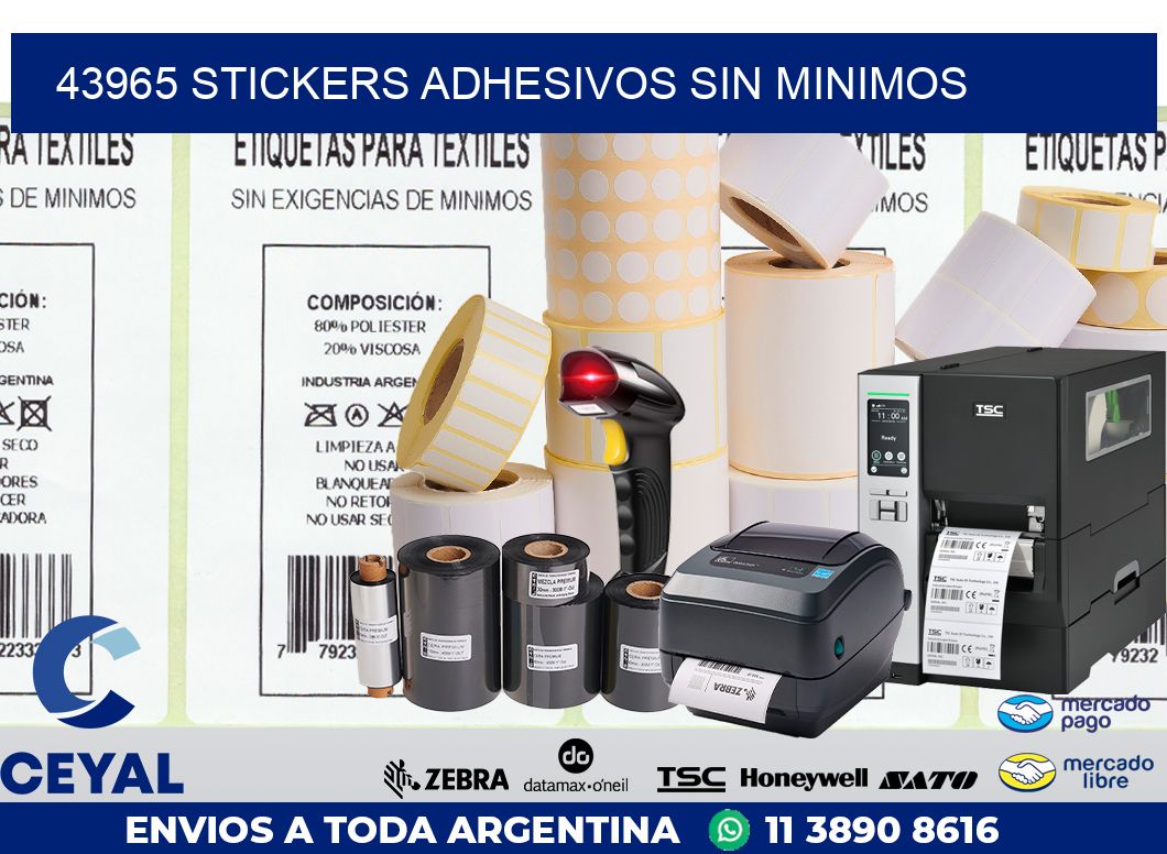 43965 STICKERS ADHESIVOS SIN MINIMOS
