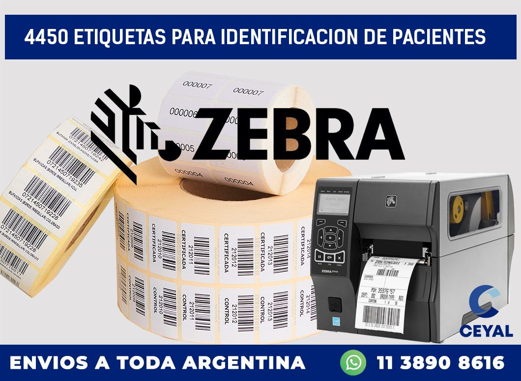 4450 ETIQUETAS PARA IDENTIFICACION DE PACIENTES