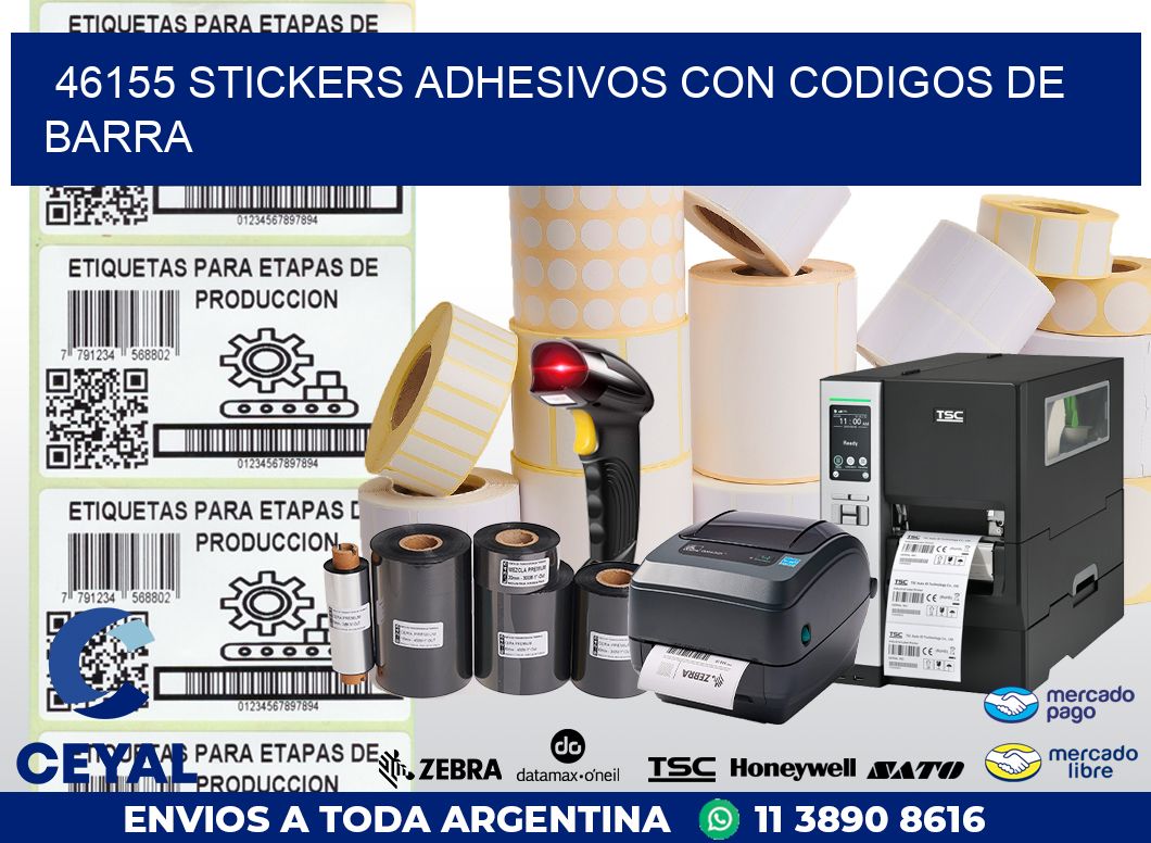 46155 STICKERS ADHESIVOS CON CODIGOS DE BARRA