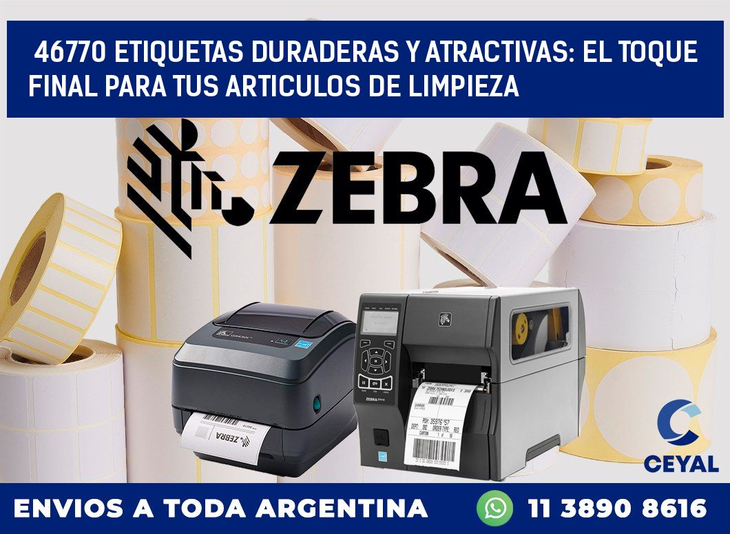 46770 ETIQUETAS DURADERAS Y ATRACTIVAS: EL TOQUE FINAL PARA TUS ARTICULOS DE LIMPIEZA